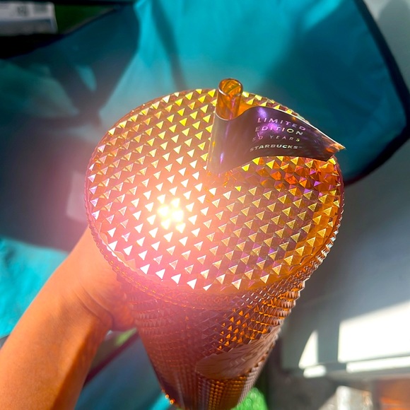 Starbucks Gold 50 Year Anniversary Limited Edition Cold Cup - Picture 3 of 6